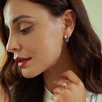 925 Sterling Silver Fashion Jewelry Set Fine Jewelry Making Wholesale Romantic Infinite Love Heart-Shaped Ring Stud Earrings Set