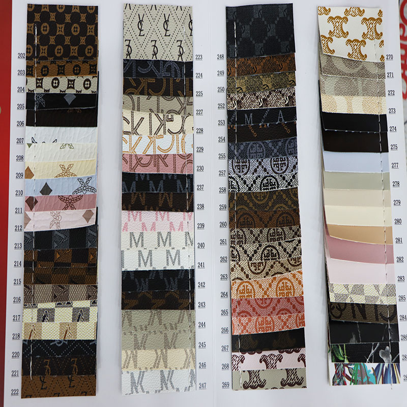 Waterproof Rexine Leather Embossed Printed PVC Synthetic Faux Leather for DIY Craft Bags Shoes Making