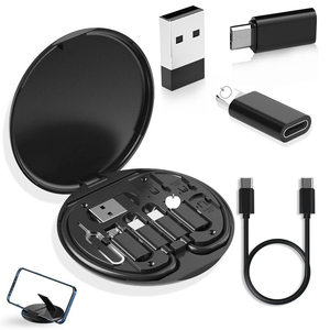 Set di Scatole Portacavi Multifunzione con Cavo di Ricarica Rapida Type-<span class=keywords><strong>C</strong></span> USB 6 in 1 Kit Cavo USB <span class=keywords><strong>C</strong></span> per Ricarica e Dati Blu - Product Image 4