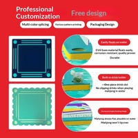 Table de Mahjong Flottante Personnalisée en EVA pour Piscines, Pliable, Imprimée, Étanche, Exclusivement pour le Commerce Électronique Transfrontalier