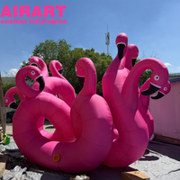 Ensemble de flamants roses gonflables pour décoration extérieure, flamants roses gonflables sur mesure