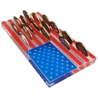 Étui de présentation personnalisé en acrylique pour pièces commémoratives, support pour médailles de collection, porte-drapeaux et porte-pièces
