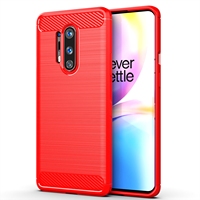 Coque de téléphone portable en TPU souple antichoc en fibre de carbone pour One Plus 8 Pro