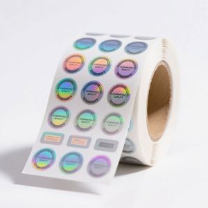 Rollo de etiquetas adhesivas redondas de sellado para comida, Impresión de vinilo con logotipo personalizado - Product Image 4