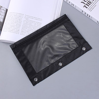 Trousse à crayons en PVC à 3 anneaux, vente en gros d'usine, adaptée aux étudiants, personnalisable en différentes couleurs, avec logo sur mesure