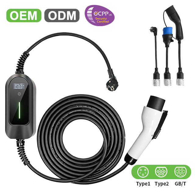 New XUNDAO 16A 32A IP65 WiFi Portable EV Charger 3.5kW 7kW 11kW Type 2 Home Use Charging Station APP OCPP1.6 24-Month Warranty