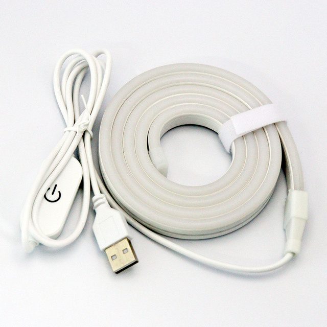 1M/set IP65 USB 5V Neon Rope Light Led Flexible Strip Lights for Bedroom Kitchen Backlight Decor