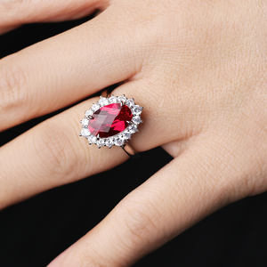 Joyería Simple de moda, anillo de rubí de Plata de Ley 925, joyería de mujer de piedras preciosas coloridas de alta calidad al por mayor - Product Image 6