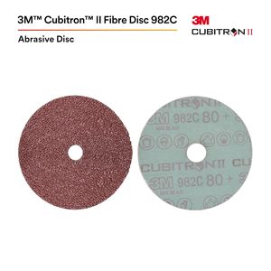 Disque à fibres Cubitron II 5 po x 7/8 po, grain 36, abrasif céramique pour meuleuse d'angle - Product Image 2