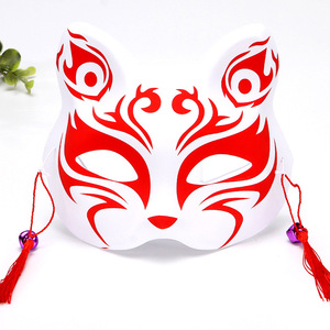 ของเล่นคอสเพลย์ของตกแต่งวันฮาโลวีนวันหยุดหน้ากากสุนัขจิ้งจอกระฆังเสือน่ารักลูกแมวชุดหน้ากากพลาสติกสำหรับงานปาร์ตี้ - Product Image 2