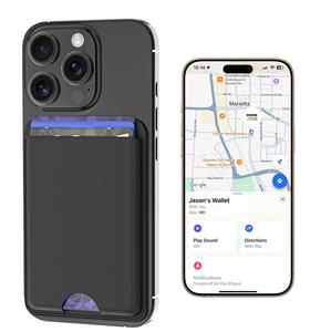 Find My Device AirTag Magnet-Geldbörse aus PU-Leder, MFi-zertifiziert, Visitenkarten- & Ausweiskartenhalter, Kreditkartenhalter für iPhone - Product Image 1