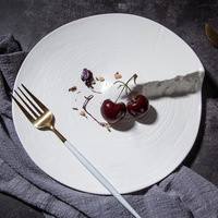 Assiette en céramique écologique de style zen japonais, en porcelaine texturée noire mate, plateau de service, passe au lave-vaisselle, gourmet