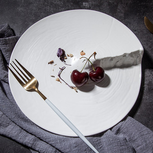 Plato de Porcelana Cerámica Ecológica Estilo Zen Japonés, Texturizado Negro Mate, Plato para Servir, Apto para Lavavajillas, <span class=keywords><strong>Gourmet</strong></span> - Product Image 3