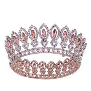 <span class=keywords><strong>Couronne</strong></span> de <span class=keywords><strong>princesse</strong></span> de mariée en cristal, diadème, rond, Baroque, strass, <span class=keywords><strong>couronne</strong></span> complète, bijou de spectacle, haute qualité, ZGH1212 - Product Image 2