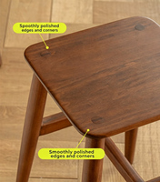 Tabouret en bois massif de style nordique pour la maison, idéal pour changer de chaussures, tabouret biscuit, taille personnalisable, vente en gros usine