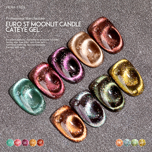 Gel Magnético para Uñas Efecto Ojo de Gato Moonlit Candle, No Tóxico, Libre de HEMA, Fabricante Profesional - Product Image 1