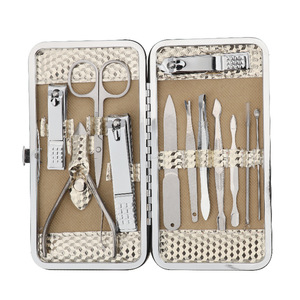 12 Piece Gold Stainless Steel <b>Nail</b> Care <b>Set</b> With Case Portable Manicure Tools For Adults - Product Image 1