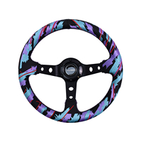 Volant classique à fond profond style JDM pour drift, course automobile, sport, volant de voiture personnalisé
