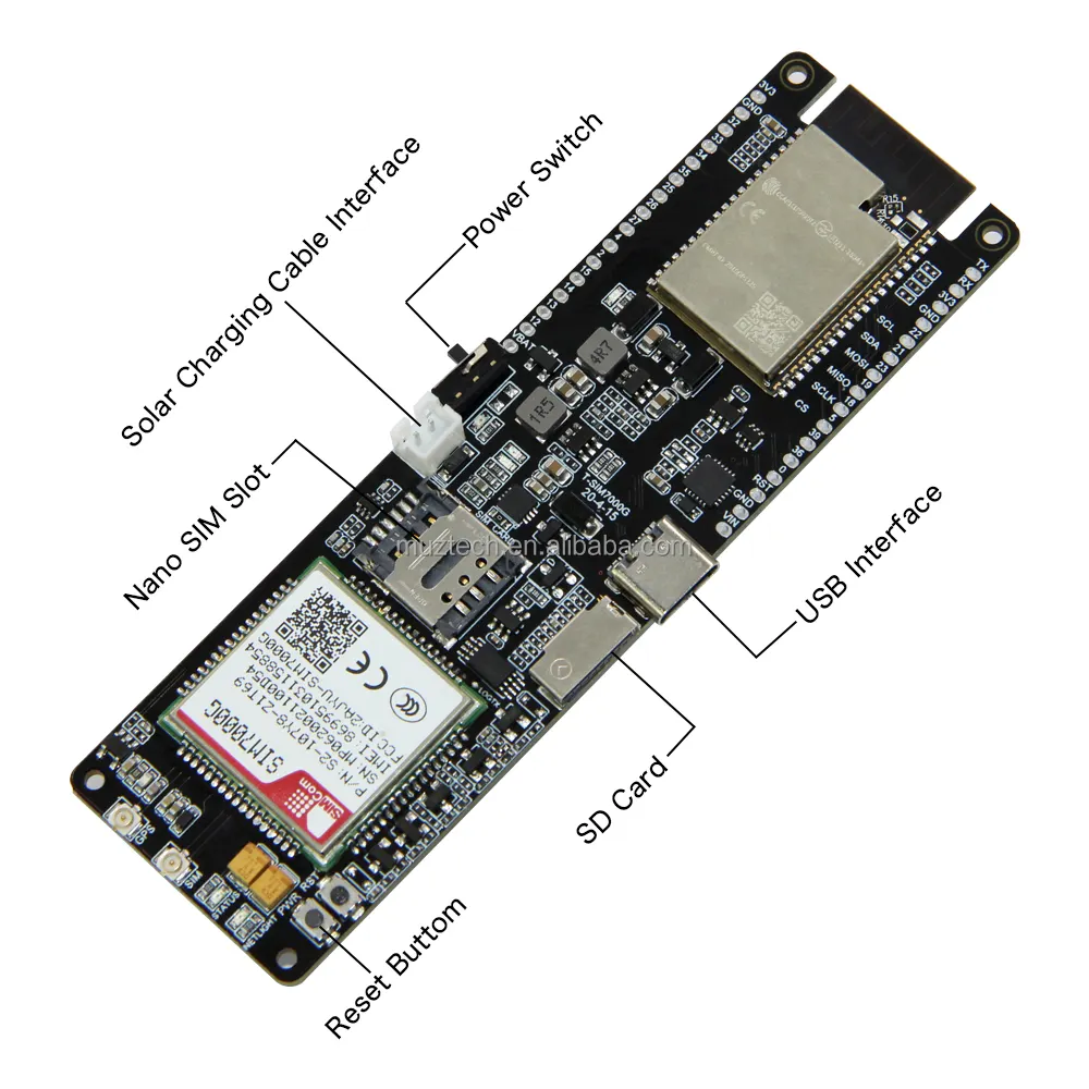 موز متوفر بالمخزون بطاقات LILYGO SIM7000G الجديدة والاصلية وحدة لوحة تطوير الشريحة ESP32-WROVER-B لوحة تطوير Lilygo TTGO SIM800L