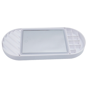 Trang điểm hàng ngày xách tay gấp miễn phí kết hợp LED thắp sáng gương trang điểm với hộp lưu trữ bảng gương - Product Image 3