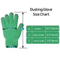 MEILLEURS gants de dépoussiérage en microfibre à manchette longue verte gants de nettoyage lavables réutilisables pour le nettoyage de la maison des plantes