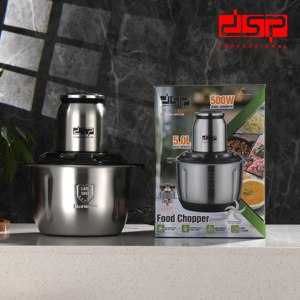 Opción Popular DSP, Picadora de Alimentos Profesional de 500W, Tazón de 5L, Cuchillas Dobles de 28K RPM - Alta Resistencia para Nueces/Especias/Vegetales, Herramienta de Cocina para el Hogar - Product Image 6
