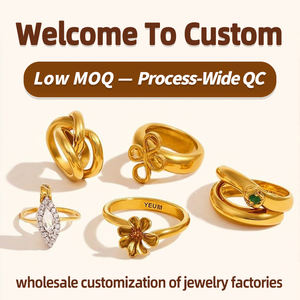 Bague en zircon vintage Mosen Jewelry, en acier inoxydable plaqué or 18 carats, bijoux de mariage <span class=keywords><strong>et</strong></span> de fiançailles pour femmes - Product Image 1