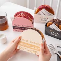 Boîte à sandwich personnalisée imprimée, emballage alimentaire jetable à emporter, boîte à pain grillé, emballage pour petit-déjeuner et œufs