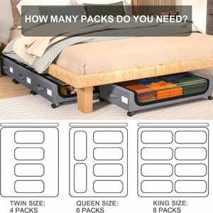 Jiahao Boîte de rangement pour collier bouddhiste Rectangle en tissu pliable pour vêtements Capacité de stockage de 18650 - Product Image 6
