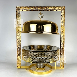 Luxury Hot Selling Stainless Steel <strong>Dish</strong> Chaffing Food Warmer 8L <strong>Chafing</strong> <strong>Dish</strong> <strong>Buffet</strong> <strong>Set</strong> for Hotel Wedding - Product Image 4