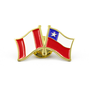Todo tipo <span class=keywords><strong>de</strong></span> país personalizado Chile Perú bandera insignia Suecia Qatar amistad Canadá Metal solapa duro esmalte suave broche bandera Pin - Product Image 5