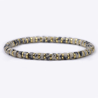 Bracelets extensibles en pierres précieuses de serpentins naturels de 4 mm, petits, pour femmes, hommes et filles