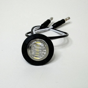 0.75 inch 12V 24V 3 Led Mini Vòng <span class=keywords><strong>Chrome</strong></span> nhà ở bên đánh dấu đèn hổ phách Xe Tải Màu Đỏ máy kéo rơ moóc giải phóng mặt bằng đèn - Product Image 5