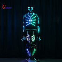 Costume lumineux LED Jet Pack volant, Fly Board Hip Hop pour adultes, ensembles fabriqués en Chine, personnalisable, sport nautique, étanche, noir, 1 pièce