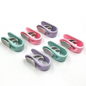 U Shape <b>Plastic</b> Garment Clips Multifunction <b>Sheet</b> Quilt Duvet Cover Sock Clips Purple Pink Blue - Product Image 3