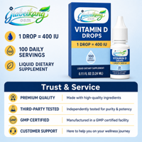 Gouttes de Vitamine D à Marque Blanche 400 UI par Goutte Formule Personnalisée OEM ODM Fabricant de Compléments Alimentaires Liquides pour les Marques de Bien-être