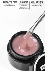 MyBeautyNails Factory Wholesale Gel acrylique Résine naturelle Bonne qualité Sans HEMA ni TPO Sans chaleur Sans brûlure Constructeur Gel pour ongles en pot - Product Image 2