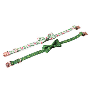 Doe Pet Luxus-Zubehör für Hunde und Katzen Verstellbares Nylon-Hundehalsband mit Metallschnalle und Blumenmuster - Product Image 2