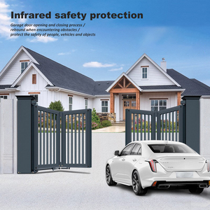 Porte pliante coulissante automatique pour jardin Portes pliantes en aluminium pour patio Extérieur en accordéon résistant aux ouragans Promotion de jardin - Product Image 5