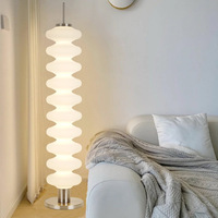 Lampes de sol LED blanches en verre avec perles d'abaque, design minimaliste moderne nordique, pour chambre à coucher, salon, décoration de chevet