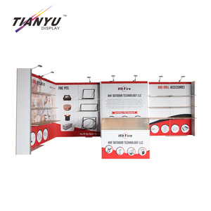 Nhà Bếp Bền Tùy Chỉnh Triển Lãm Thương Mại Nhà Cung Cấp Sản Phẩm Hiển Thị Triển Lãm Gian Hàng Kệ Tường Đứng Hiển Thị L Hình Dạng 10x20 - Product Image 2