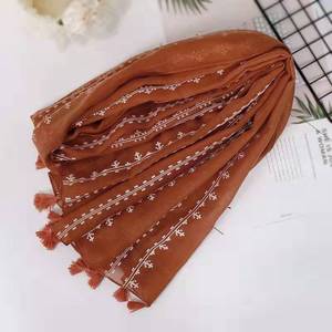 Hiyab musulmán <span class=keywords><strong>de</strong></span> algodón con borlas, <span class=keywords><strong>pañuelo</strong></span> para la cabeza, moda <span class=keywords><strong>de</strong></span> <span class=keywords><strong>mujer</strong></span>, árabe, Malasia - Product Image 2