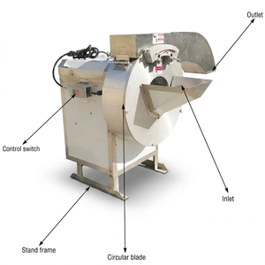 Machine automatique de <span class=keywords><strong>d</strong></span>écoupe de <span class=keywords><strong>frites</strong></span> et de légumes avec moteur, en acier inoxydable, capacité de 500 à 1000 kg/h - Product Image 6