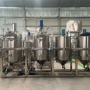 Máquina de prensa de aceite de semilla de uva Equipo completo de procesamiento de soja de refinería de aceite de palma
