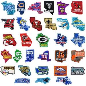 Patch brodé en polyester avec logo d'équipe de football populaire 2026, pailleté, 7 cm, thermocollant et adhésif pour chaussures, chapeaux et vêtements - Product Image 1