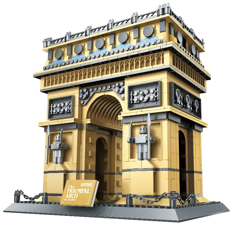 Wange 5223 Perancis Arc de Triomphe model potongan bersama-sama dan dirakit bangunan blok mainan