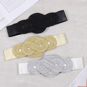 Ceintures larges décoratives pour femmes, style défilé, vintage, avec boucle en acier, élastiques, type cummerbund, corsets de robe et ceintures de taille - Product Image 1