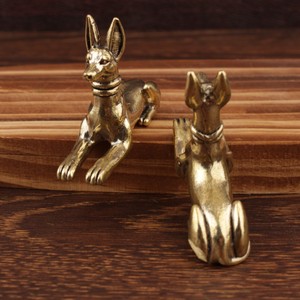 Estatua de <span class=keywords><strong>Perro</strong></span> Faraón Egipcio de Latón Vintage, Pieza de Arte Decorativa Exquisita para el Hogar, Oficina, Ideal para Estanterías - Product Image 4