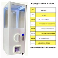 Distributeur de cadeaux en verre trempé de style influenceur, machine à gachapon à code QR, boîte mystère, à monnayeur, pour lancement de centre commercial