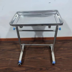 Chariot de Table de Mayo chirurgical pliable en acier inoxydable, Instrument <span class=keywords><strong>d</strong></span>'hôpital, levier simple, double bras - Product Image 2